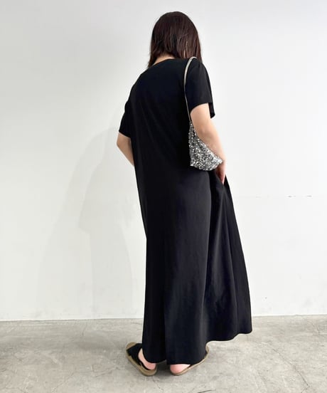 【cafune】525101 mat stretch georgette relax onepiece