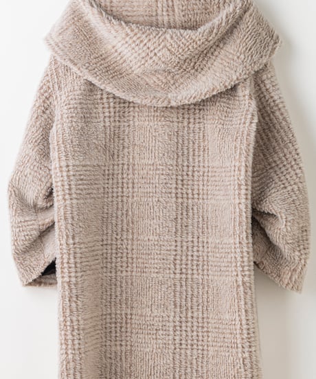 【Lallia Mu 26AW】2614171 ビッグカラーチェックコート
