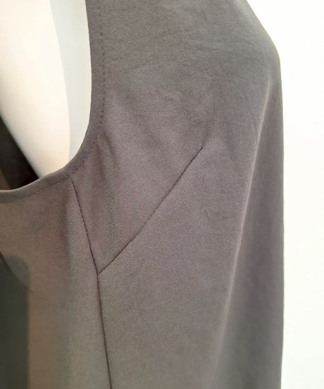 【cafune】525906 mat stretch georgette tuck blouse