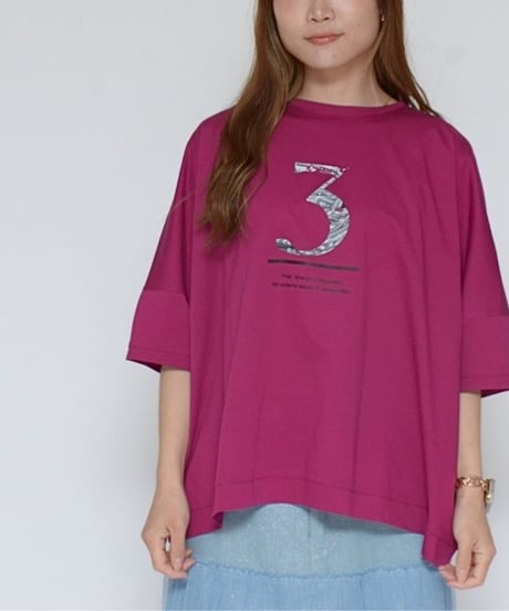 【Praia】 LEO-2510 ナンバー転写ドルマンTシャツ