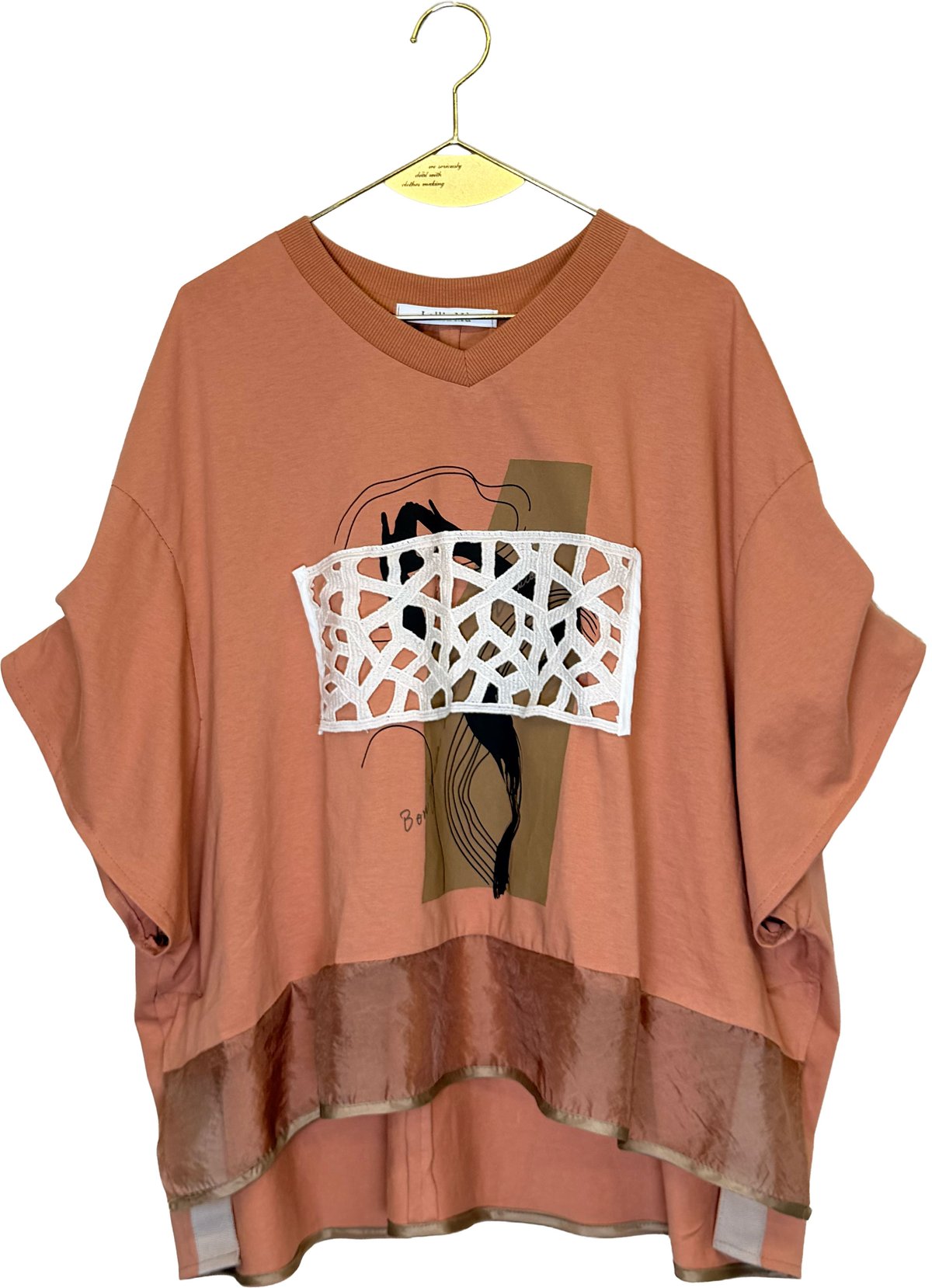 Lallia Mu】 2612501 レースドッキングプリントTシャツ | selectsh