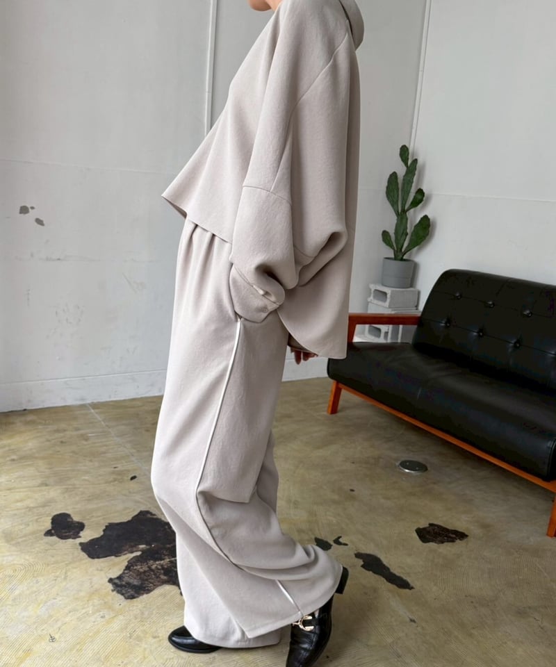 cafune】535961 stretch georgette skipper pullov