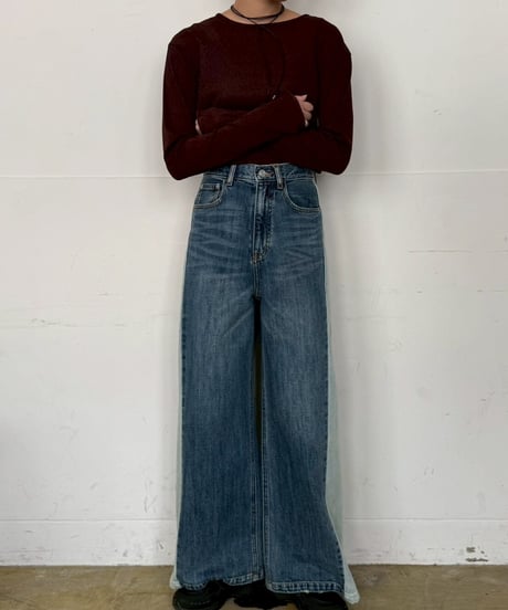 【cafune】535975 polyester tereco long T