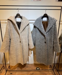 【Lallia Mu 26AW】2614171 ビッグカラーチェックコート