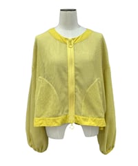 全国送料185円【ayane】 836614 クルーネックメッシュブルゾン