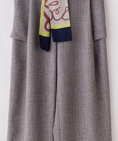 【Lallia Mu 26AW】  2613767 スカーフベルトワイドパンツ