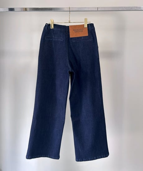 【MARGAUX】PT-25137 onewash ワイドデニムパンツ