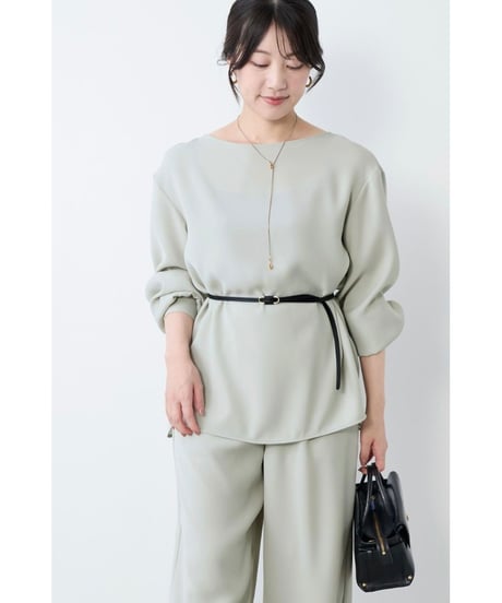 【MICA&DEAL】 0126101011 シルキーボートネックブラウス