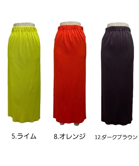 全国送料185円【ayane】  816311/836627　リブ生地ペンシルスカート