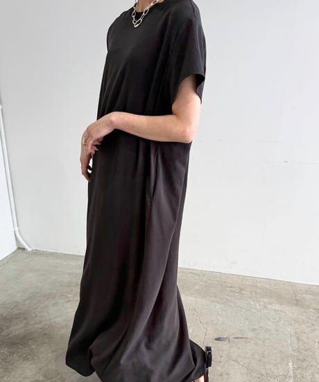 【cafune】525101 mat stretch georgette relax onepiece