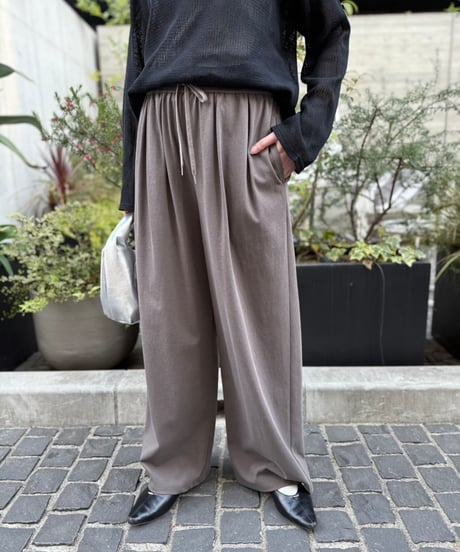【cafune】525614 dry cotton wide easy pants