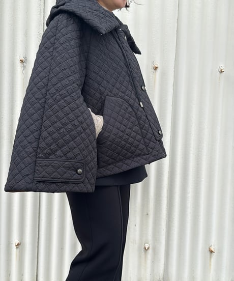 3【Lallia Mu 26AW】2613161　エンボスキルティングジャケットコート