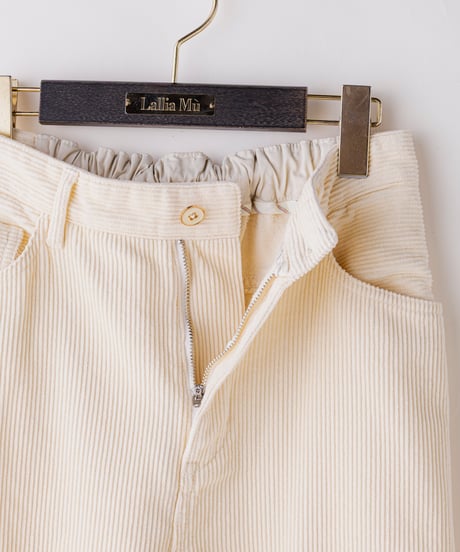 【Lallia Mu 26AW】  2613761 コーデュロイカーブパンツ