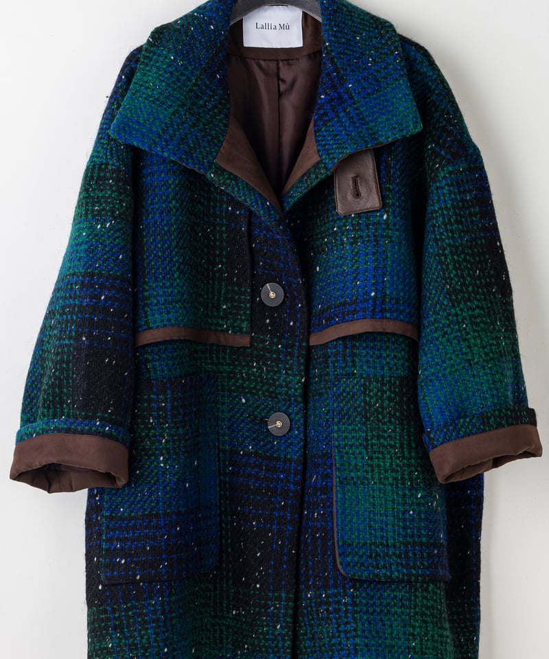 Lallia Mu 26AW】2614177 スノーネップチェックコート | selects