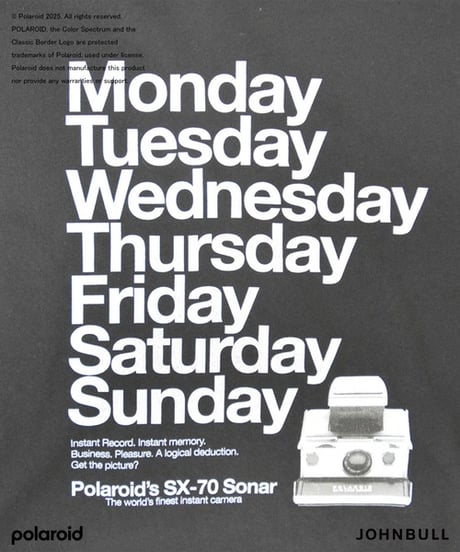 【JOHNBULL】JT251C42 POLAROID Tシャツ