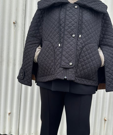3【Lallia Mu 26AW】2613161　エンボスキルティングジャケットコート