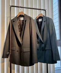 【cafune】 635403 tweed like double jacket