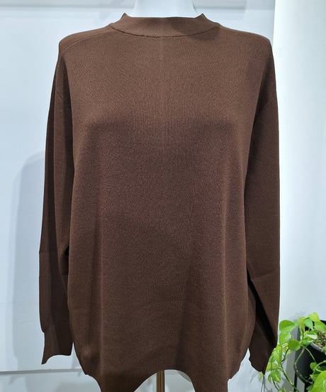 【ATELIER SIX】HL-11256310 ジャガード編モックネックプルオーバー