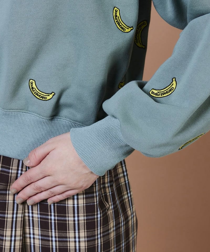 DOUBLE STANDARD CLOTHING】0208330253 バナナ刺繍スウェット