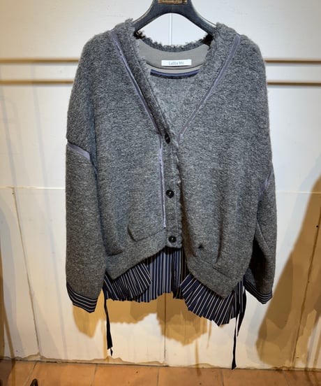 39【Lallia Mu 26AW】2614514 スライバーニットカーディガン
