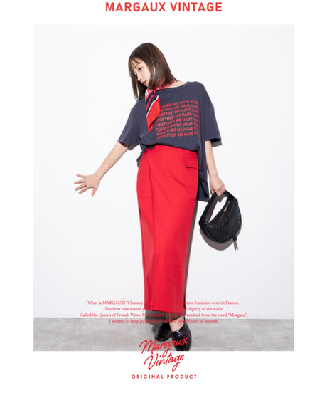 【MARGAUX VINTAGE 】CT-26110-A TOGETHER logo-TEE