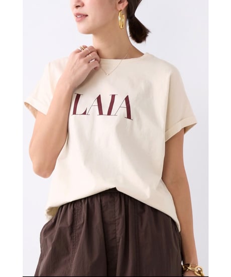 【MICA&DEAL】 0126209101 "LAIA"ロゴヘムラウンドT-shirt