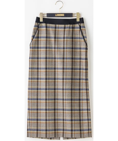 【Lallia Mu 26AW】2614852 チェックタイトスカート