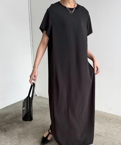 【cafune】525101 mat stretch georgette relax onepiece
