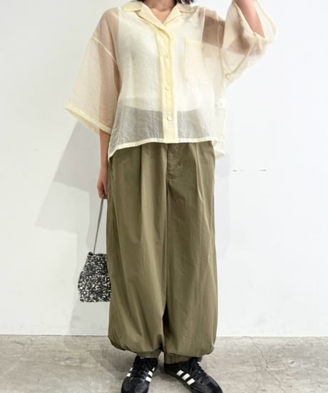 【cafune】525913 cupra organdy short shirt