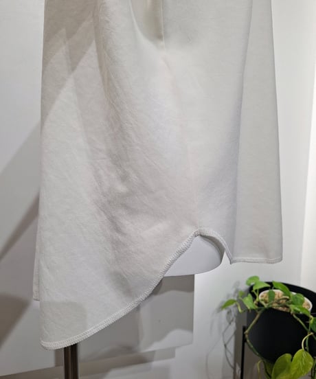 【cafune】625932 mat stretch georgette long T