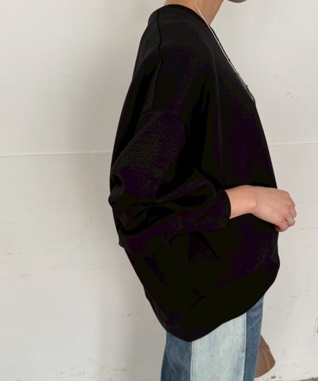 【cafune】515923　double knit volume sleeve pullover