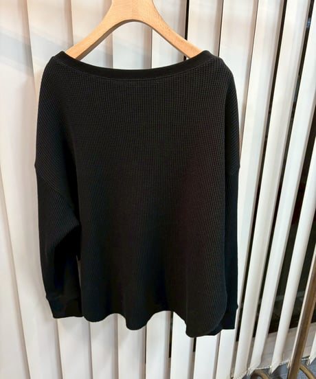 【cafune】615907 waffle relax pullover
