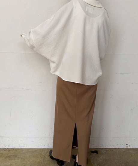 【cafune】535961/615961 stretch georgette skipper pullover