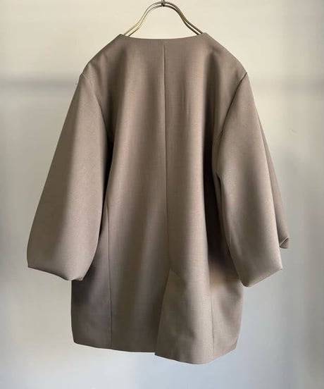 【MARGAUX VINTAGE】 JK - 26088 - A　バルーンスリーブノーカラージャケット
