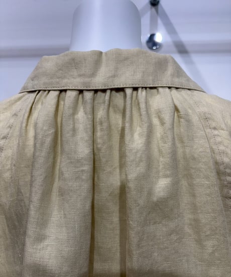 【cafune】625906　French linen form sleeve pullover