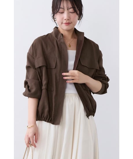 【MICA&DEAL】 0126206110 スタンドカラーシアーブルゾン