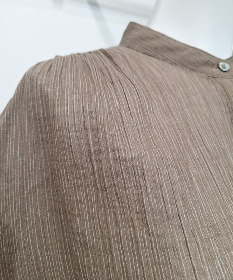 【cafune】625918 cotton stripe voile gather pullover