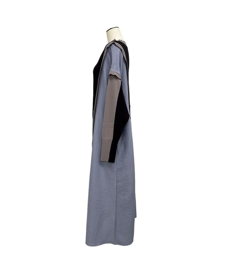 【ayane 26AW】  856741 ニットドッキングロングワンピースカーディガン