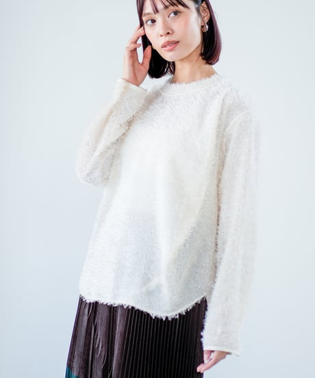 【Lallia Mu 26AW】2614694 フェザージャガードプルオーバー