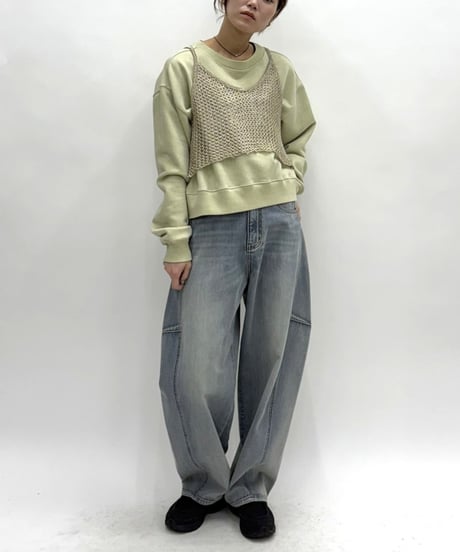 【cafune&PASSIONE 26PREFALL 】  35931 lame knit 2way camisole