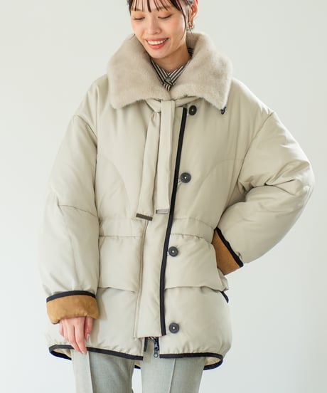【Lallia Mu 26AW】2614050 ミンクカラーダウンコート