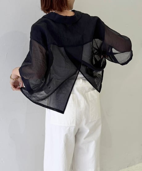 【cafune】525913 cupra organdy short shirt