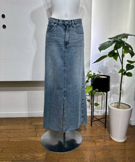 【cafune】 635637 8oz denim flare skirt