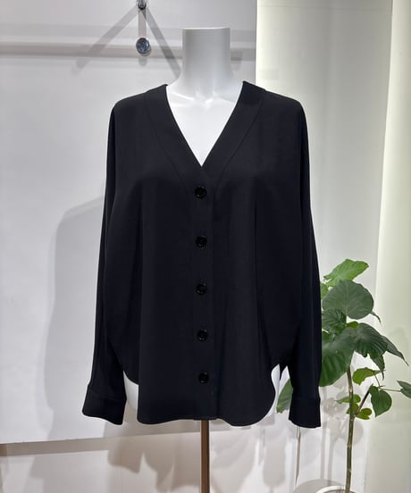 【cafune】635917 ドレープワッシャーカーディガンブラウス