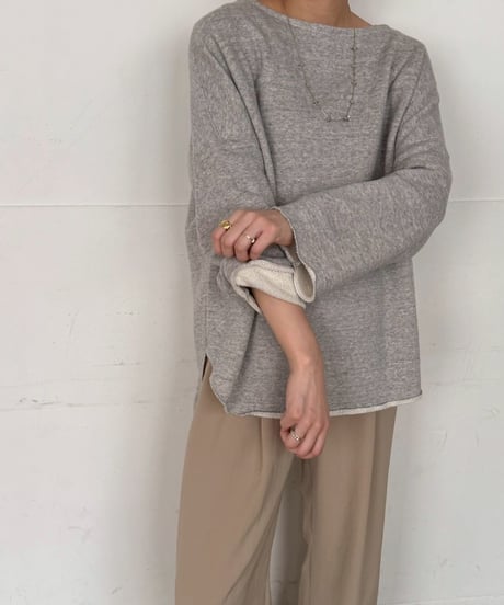 【cafune】535955　cotton lyocell wide pullover