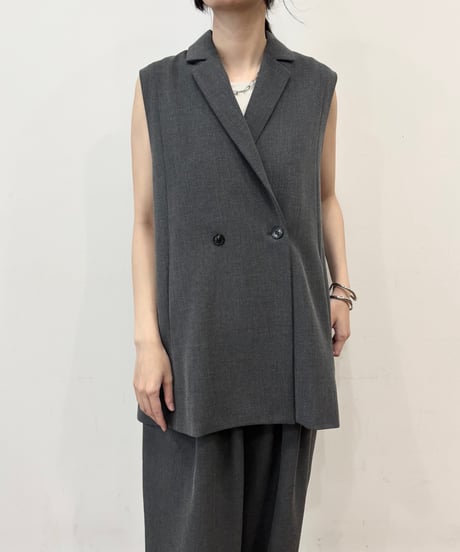 【siro de labonte】R613301 tailored vest stretch twill