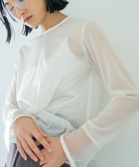 【LalliaMu】2611595 ドレープヘムシアートップス
