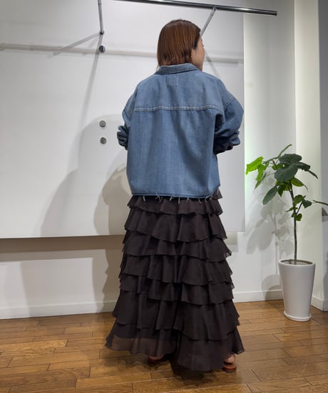 【PRIORITY】  P62121 JY ラッフルティアードスカート