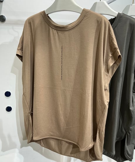 全国送料185円【ayane】836610 縦ロゴフレンチTシャツ