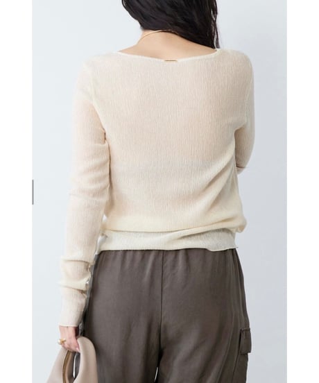 【MICA&DEAL】 0126109001 シアーマーブルカットソー